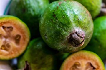 feijoa on white background