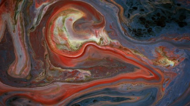 Abstract Colorful Ink Spread on Milk Mixed with Glue and Sopa