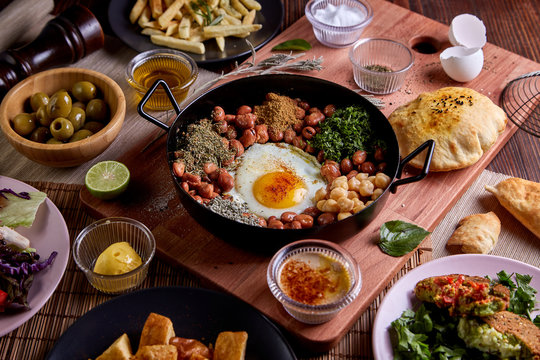 Arabic cuisine, Egyptian Breakfast - Beans; Middle Eastern traditional breakfast. It's also Ramadan 'Suhur' or 'Suhoor'. It's an Islamic term referring to the meal consumed early in the morning by Mus