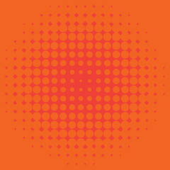 Background template design with orange dots