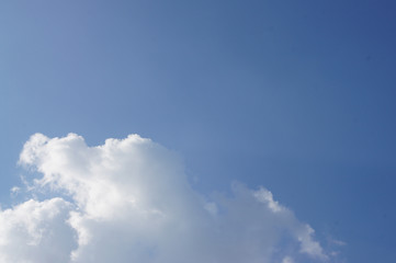 The blue sky and beautiful white clouds