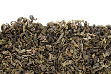 green tea on a white background