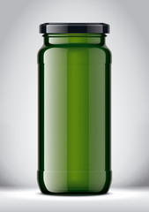 Glass Jar Mockup on Background. 