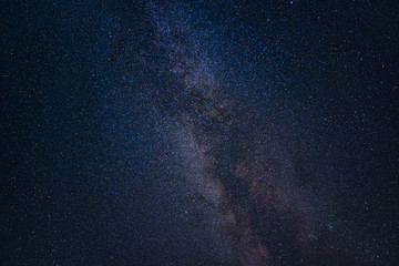 part of the milky way in the starry sky
