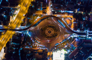 Aerial view of Bangkok expressway