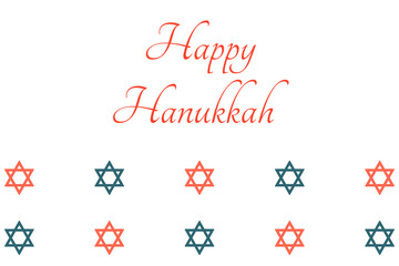 Fototapeta na wymiar Happy Hanukkah - festive background with Star of David. Modern minimalistic template for banner, card, poster with text inscription. Vector EPS10 illustration.
