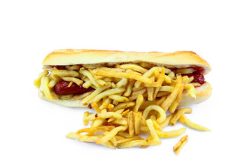 sandwich de friterie (france) appelé américain