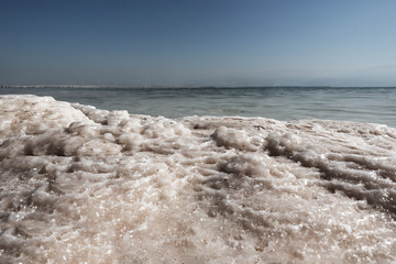 Dead sea coast next to Ein Bolek, Israel.