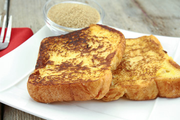 slice of french toast on a plate