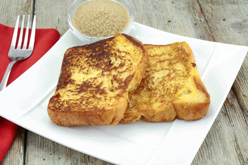 slice of french toast on a plate
