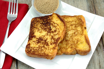 slice of french toast on a plate