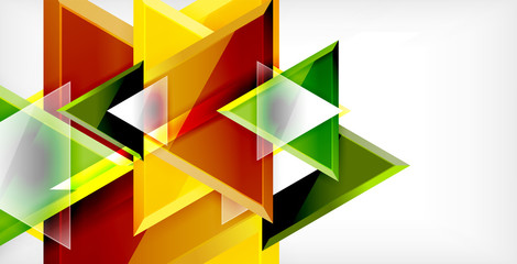 Glossy shiny triangles background