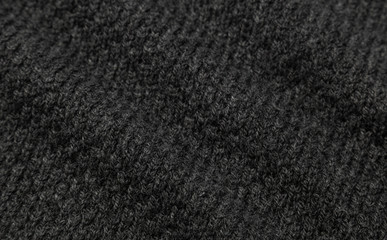 Black fabric texture, Cloth pattern background.