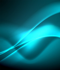 Shiny color bright neon abstract wave template. Abstract bright light. Neon light glowing effect. Space background. Abstract shape