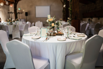 Table set for a dinner - Wedding