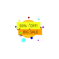 Sale discount icons. Special offer price signs. Speech bubbles or chat symbols. Colored elements. Vector