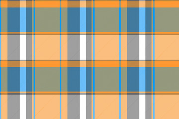 Orange blue modern plaid seamless fabric texture