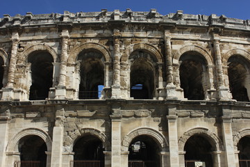 Anfiteatro romano de Nimes (Francia). Plaza de toros.