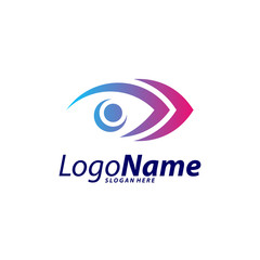 Circle Eye Logo Design Concept Vector. Eye logo Template. Icon Symbol. Illustration