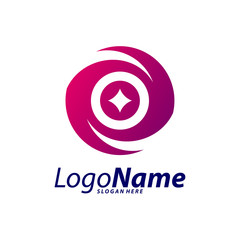 Obraz premium Circle Eye Logo Design Concept Vector. Eye logo Template. Icon Symbol. Illustration