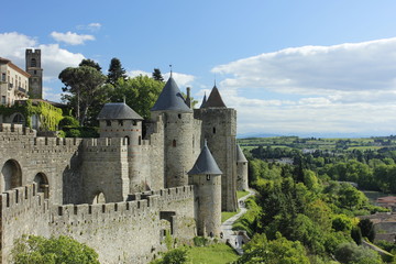 Fototapeta na wymiar Ciudad medieval de Carcasona (Francia)
