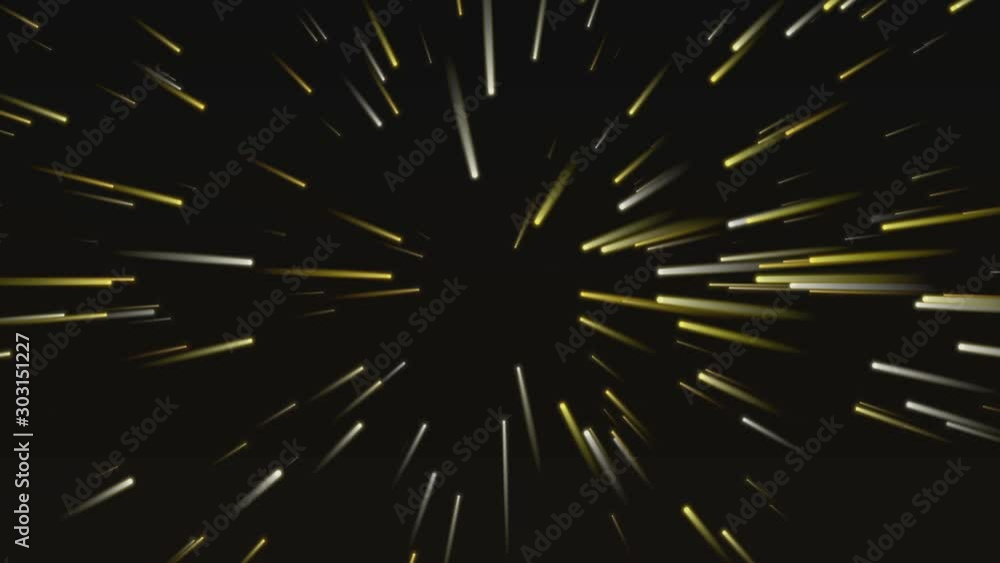 Aufkleber yellow bright shiny sparkling particles moving background with glittering particles depth of field a