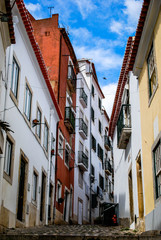 Fototapeta na wymiar Beautiful streets of the old part of Lisbon