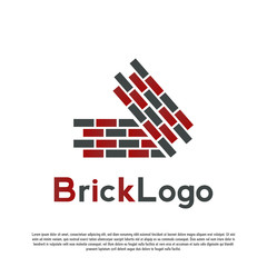 modern brick logo vector design
