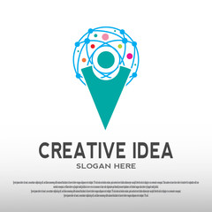 human logo design or creative person