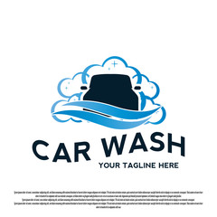 Fototapeta na wymiar Car Wash Vector Logo Design