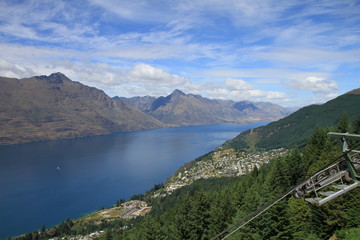 Fototapeta premium Blick auf den See Queenstown Neuseeland 
