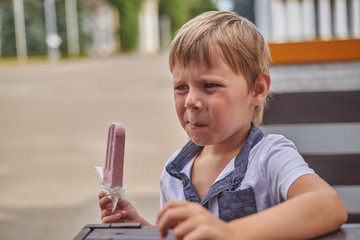 boy eating tasteless food