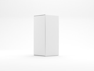 White Box Mockup with cover for cosmetics