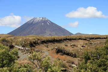 aerial view of volcano Mount ruapehu