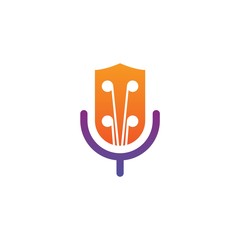 guitar and microphone