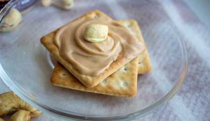 Delicious peanut butter on Cookies. Cookies for tea