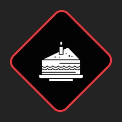 Happy birthday cake icon for your project