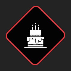  Happy birthday cake icon for your project