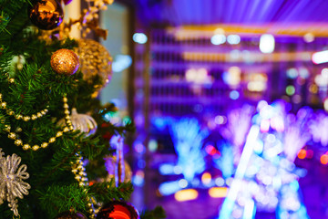 Landscape of Christmas tree and illumination in Tokyo Japan