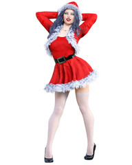 Young beautiful Santa girl.