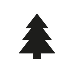 Icon of a Christmas tree. Simple vector illustration