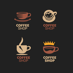 Coffee vector logo design template. Suitable for label, emblem and badge for culinary business