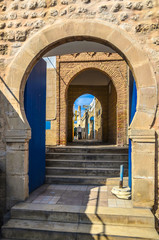 Beautiful gate in the defensive walls of Monastir, Tunisia.