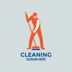 Cleaning service logo icon vector template