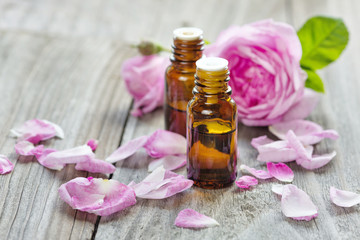 Fototapeta na wymiar Rose essential oil