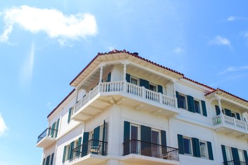 Fototapeta na wymiar modern building with balconies