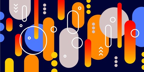 Vector creative abstract illustration on black background.