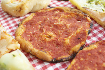 red little pizzas