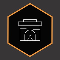 Fireplace icon for your project