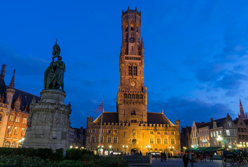 Fototapeta premium Central tower in Bruges, Belgium.